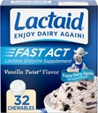 LACTAID Fast Act Chewables Vanilla Twist 32 comprimés (paquet de 3)