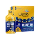 Wipala Energy Gel, Banana Coconut, 12 Pack - Caffeina Free, Certificato Vegan, Non OGM - Energia pulita per l'Esercizio di Endurance, Running & Performance