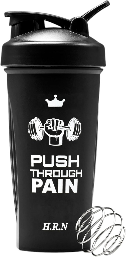 H.R.N 28 OZ Protein Shaker Bottiglia per le miscele di proteine con filo Whisk, Bottiglia per pre e post allenamento, Coppa Shaker per l'esercizio