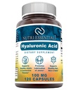 Supplément alimentaire à l'acide hyaluronique - 100 mg 120 capsules (non-OGM) - Les meilleurs suppléments pour la santé articulaire, soins de la peau et plus*