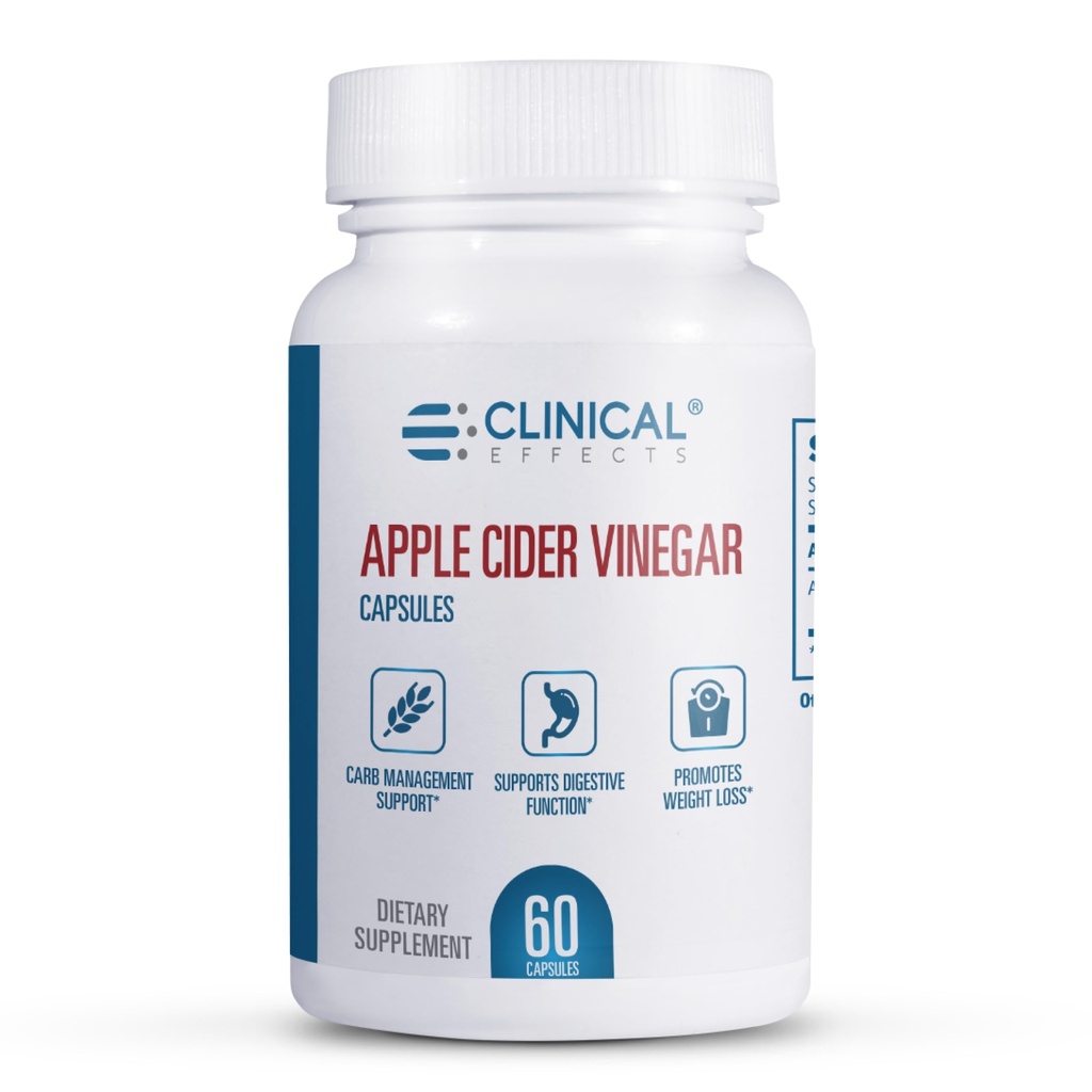 Klinische Effekte Apfelessig Kapseln - 1300mg reine Apfel Apfelessig für Gewichtsmanagement, Herzgesundheit und Energieunterstützung - 60 Veggie ACV Pillen - Made in USA
