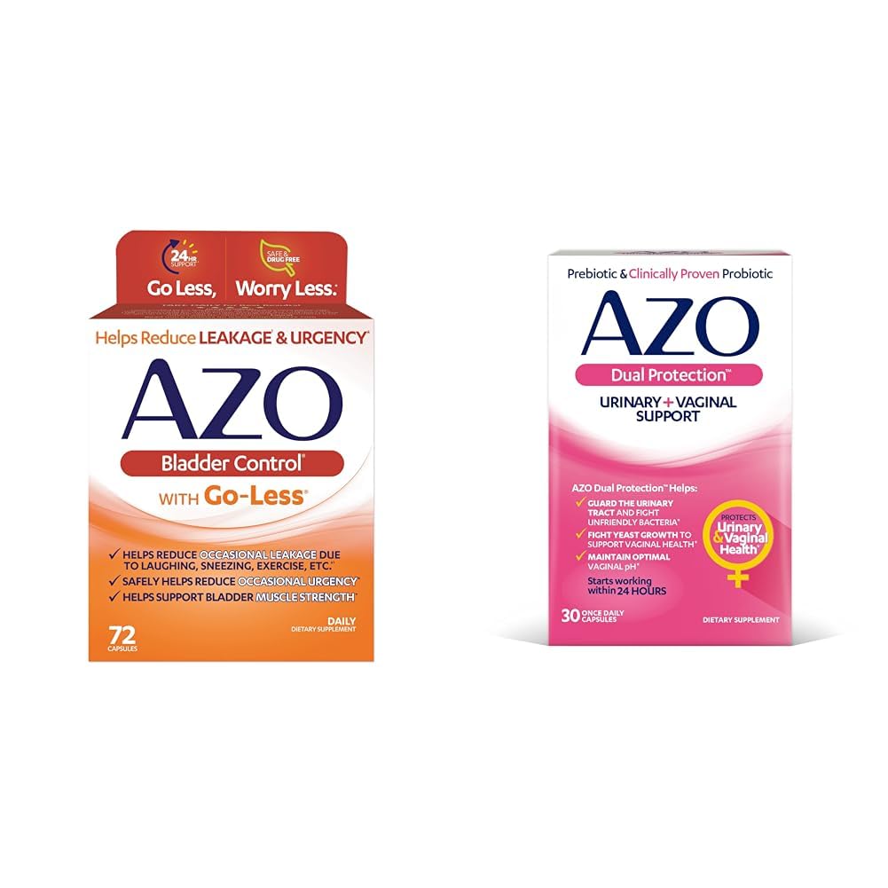 AZO Bladder Control with Go-Less Daily Supplement (en anglais seulement) aide à réduire l'urgence occasionnelle et la double protection (en anglais seulement)