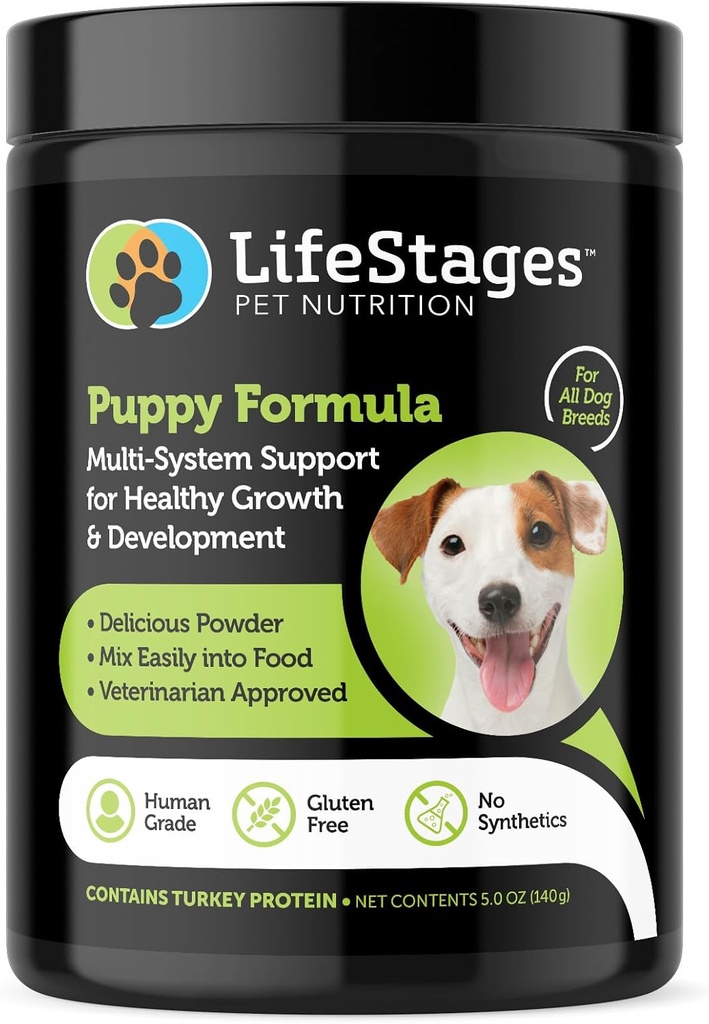 Étape 1 : Formule de chiot 0-3 ans pour le gain de poids du chien, le développement musculaire et articulaire, la peau saine et le manteau