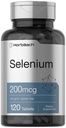 Horbäach Selen Supplement für Frauen & Männer | 200mcg | 120 Tabletten | als Selenhefe | Vegetarisch, Nicht-GVO und Glutenfrei