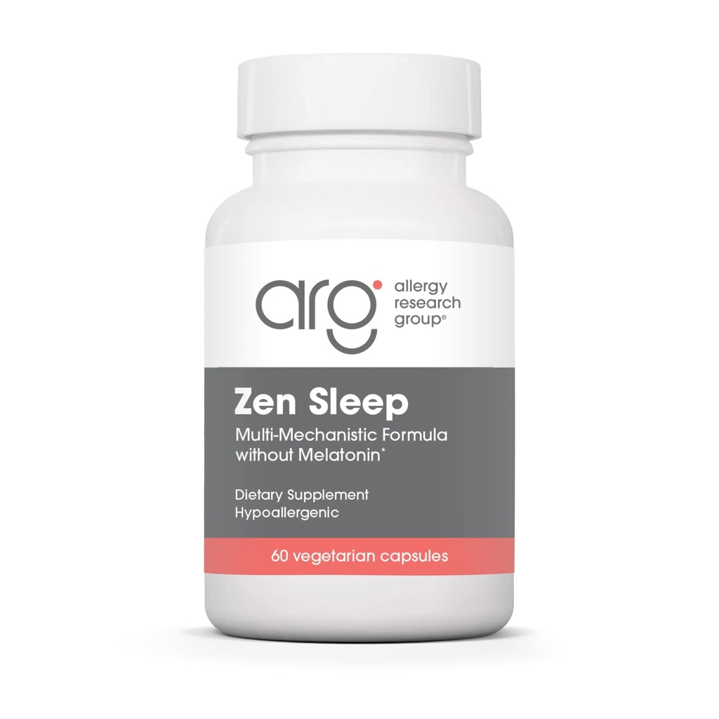 Gruppo di ricerca allergia Zen Sleep - GABA L-teanina supplemento di sonno per adulti con P5P, 5-HTP e vitamina B6, aiuto naturale per calma, riposo REM - 60 capsule vegetariane