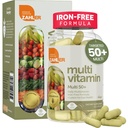 Zahler Multivitamin 50+, formula senza ferro + Lutein per la salute degli occhi, 60 capsule.