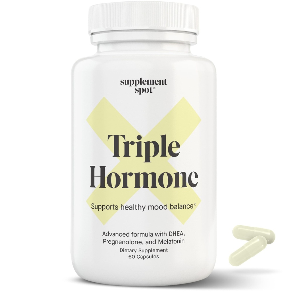 Natural Mood Balance Supplement w/Melatonin, DHEA & Pregnenolone - Formuliert, um Energie bei Männern und Frauen zu erhöhen (60 Kapseln)