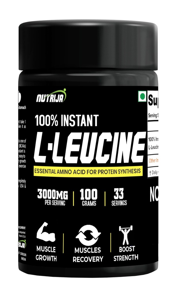 Instant L-Leucine Pulver -100% Pure & USP Grade | löst schnellere, schnelle Absorption, bessere Bioverfügbarkeit | Muskelwachstum & Erholung