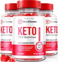 rize labs (Pack of 3 Keto Chews ACV Gummies for Advanced Weight Loss 525 mg, Premium Keto+ACV Supplement, All Natural Apple Cider Vinegar, Official Keto Plus ACV Recensioni (180 Gummies)