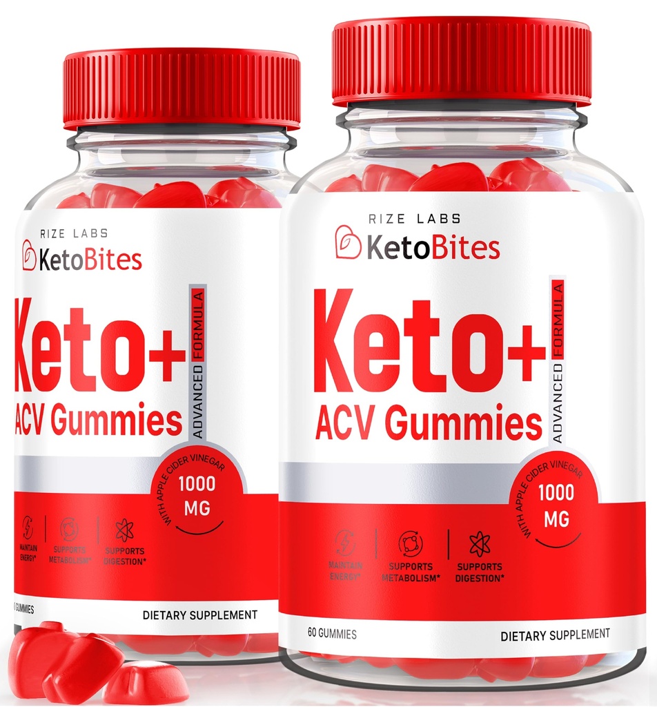 rize labs - Keto Bites ACV Gummies per la perdita di peso avanzata, Tutti Natural Apple Sider Vinegar Supplement (120 Gummies)