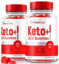 rize labs - Keto Bites ACV Gummies per la perdita di peso avanzata, Tutti Natural Apple Sider Vinegar Supplement (120 Gummies)