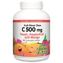 Natürliche Faktoren, Kinder Kaubares Vitamin C 500 mg, unterstützt Immungesundheit, Knochen, Zähne und Gums, Peach, Passionsfrucht und Mango, 180 Wafers