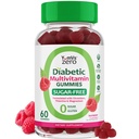 YUM-V'S Multivitamin per le donne e gli uomini – Zucchero senza Gummie Multivitaminiche – Zucchero Zero Gummy con Cromo, Thiamine & Magnesio – Keto-Friendly Vitamina quotidiana Gummy – Natural Raspberry Flavor – 60 Conte