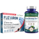Ensemble de produits de pureté - Formule de joint Flexuron + Comprimés Bleu EverStrong - Résistance + Flexibilité Power Pack Flexuron (huile de krill, acide hyaluronique + astaxanthine) - Bleu EverStrong (Matrice musculaire)