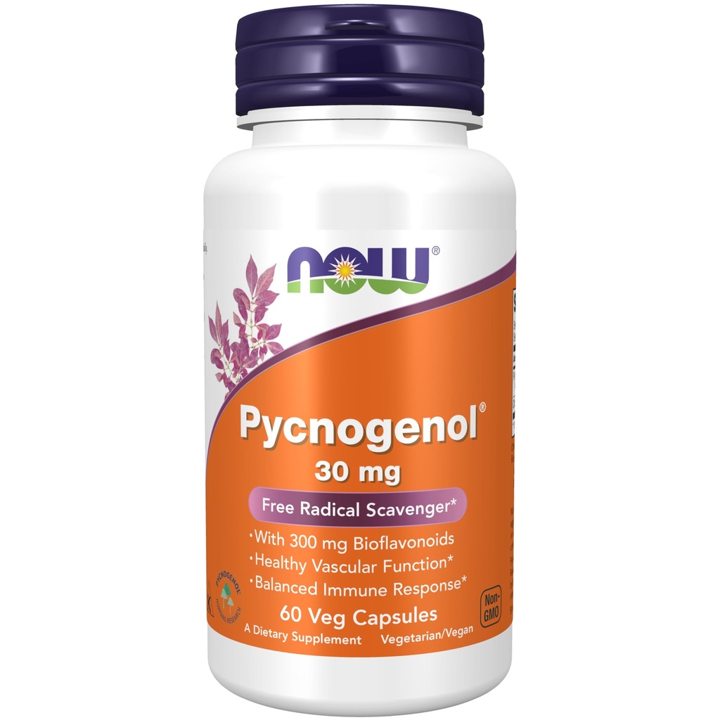 JETZT Nahrungsergänzungsmittel, Pycnogenol 30 mg (einzigartige Kombination von Proanthocyanidine aus Französisch Maritime Pine) mit 300 mg Bioflavonoide, 60 Veg Kapseln