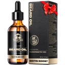 Olio di Cuscinetto Foresta Waking - 60ml Vanilla Biotin Beard olio per gli uomini Thicker Beard con vitamina E, rosmarino, olio di Mustache di ricino per gli uomini neri, ammorbidisce e rinforza l'olio di cura del cuscinetto