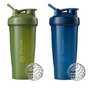 BlenderBottle Classic Shaker Bottiglia Perfetta per Protein Shaker e Pre Workout, 28-Ounce (2 Pack), Moss e Navy