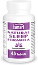 SuperSmart - Natural Sleep Formula (Advanced Formula) - mit L-Tryptophan, Valerian Root, Hop, Eschscholzia Californica - Herbal Supplement | Non-GMO & Gluten Free - 45 Tabletten