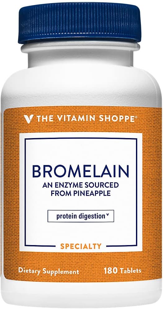 Der Vitamin Shoppe Bromelain 500MG & 2.000 GDU, unterstützt Protein Digestion & Absorption, Enzyme aus Ananas (180 Tabletten)