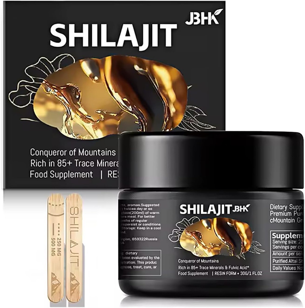 Premium Pure Shilajit Resina Rich Trace Minerals for Immunity System, 50g Pure Himalayan Organic