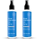 Reines Magnesiumöl Spray – 8oz (2-Pack) – USP Grade – Magnesiumöl für Füße, Körper, Muskeln & Leg Cramps – Topal Magnesium Glycinate, Aceite de Magnesio, Organic Magnesium Chloride – Made in USA
