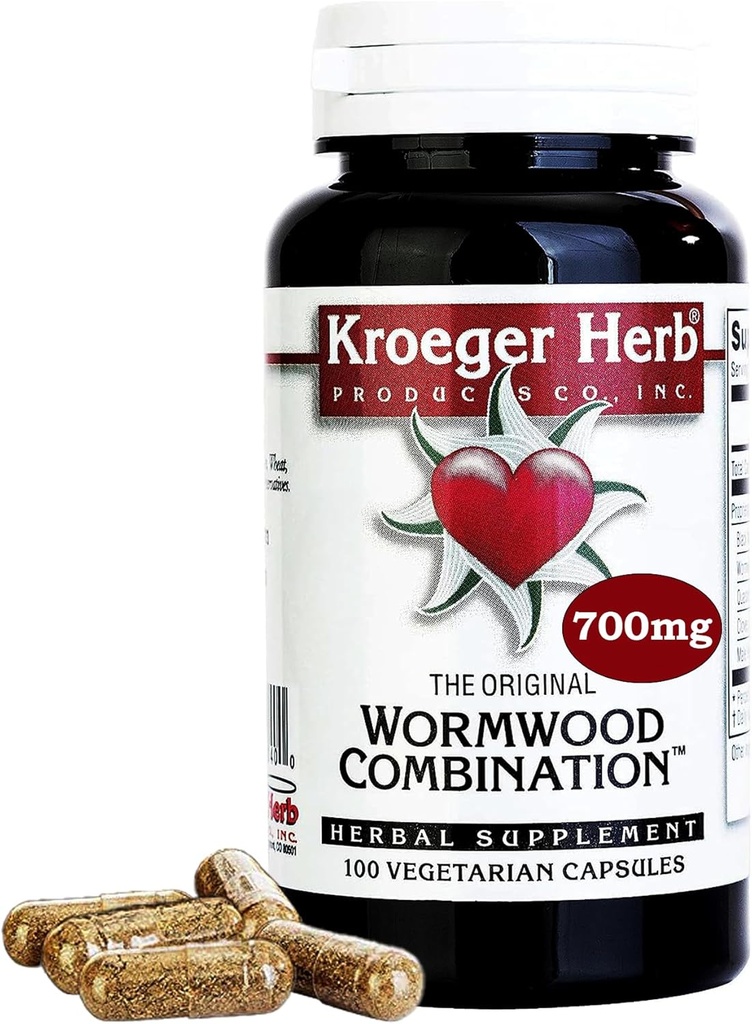 Kroeger Kräuter Wormwood Kombination Vegetarische Kapseln, 100 Zähler