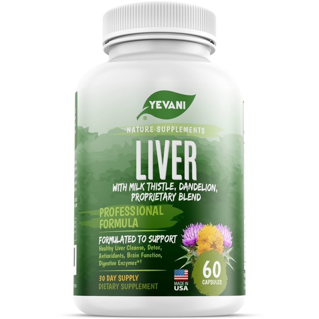 100% Pure Liver Cleanse Detox Support Formel - Kräuter Liver Support Supplement - Milk Thistle, Dandelion Root, Beetroot, Artichoke Extract, Lebergesundheit - Jujube Milk Thistle Detox Capsules