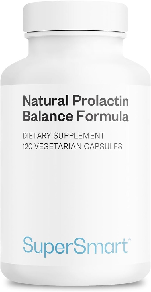 Supersmart - Natural Prolactin Balance Formula - con p5p Vitamina B6, Maca Root, Ashwagandha | Gluten Free - 120 capsule vegetariane
