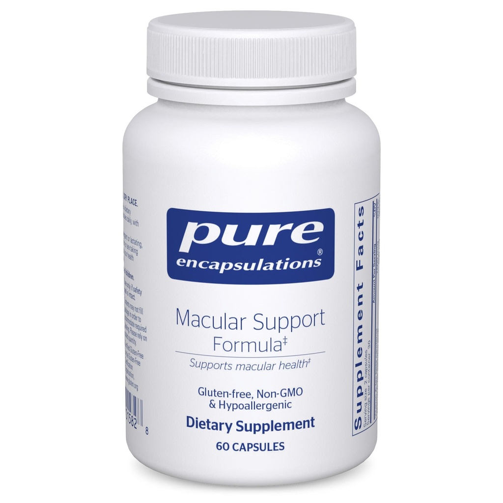 Pure Encapsulations Macular Support Formula | Supplemento anallergico con formula antiossidante avanzata per occhi sani* | 60 capsule