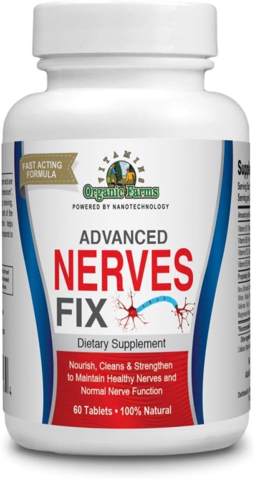 Fermes biologiques Vitamines Fixation des nerfs - 60 comprimés - Système nerveux - Supplément alimentaire 100% naturel