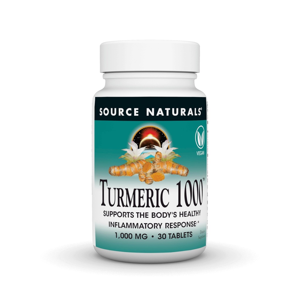 Quelle Naturals Turmeric 1000, unterstützt die gesunde Entzündung des Körpers*, 1000mg - 30 Tabletten