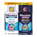 Mucinex Fast-Max Kalt- und Flu & Nachtschichtmedizin für Erwachsene, Over-The-Counter Medication Combo Pack für Sore Throat Relief, Decongestant, Cough & Cold Medicine (2 x 6 Fl Oz)