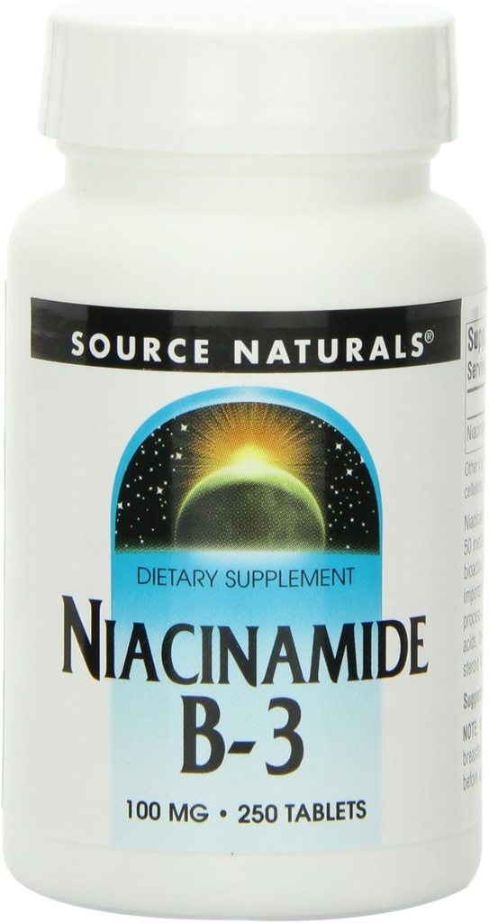 Quelle Naturals Niacinamid Vitamin B-3 100mg, 250 Tabletten (Pack von 3)