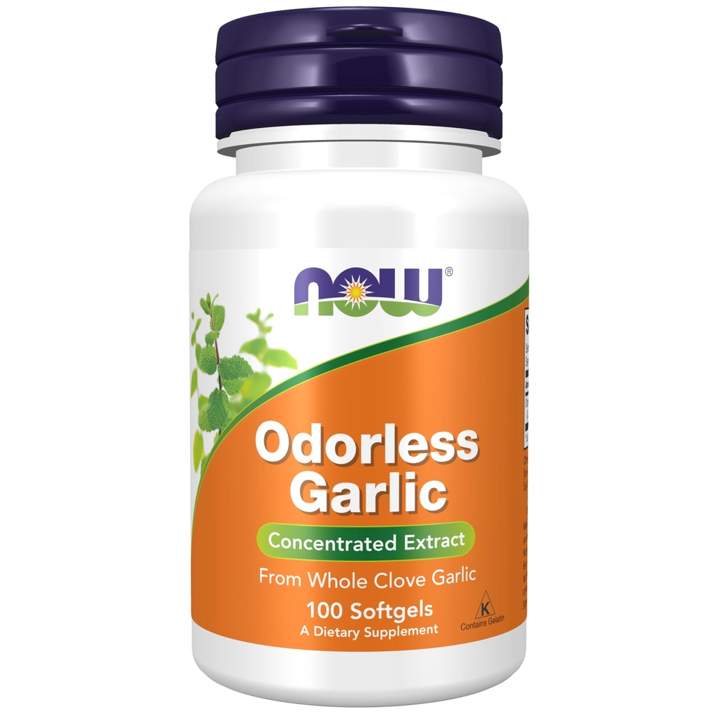 JETZT Nahrungsergänzungsmittel, Odorless Garlic (Allium sativum), Konzentrierter Extrakt, 100 Softgels