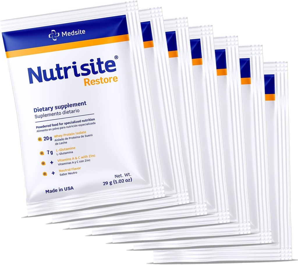 Nutrisite Restore Pulver für gewebte Heilung Unterstützung, enthält Whey Isolate Protein, L-Glutamin, Vitamine A, C und Zink – Gluten und Sacarose frei, entflammt (7 Servieren) 1.02 Oz