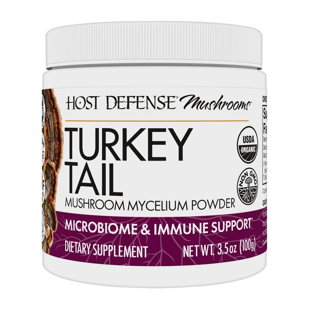 Ospite Difesa Turchia Tail Mushroom Polvere - Digestive Health & Immune Response Support Supplement - Mushroom Supplemento per il supporto Gastrointestinale & Gut Microbiome - 3.5 oz (66 Serve)*
