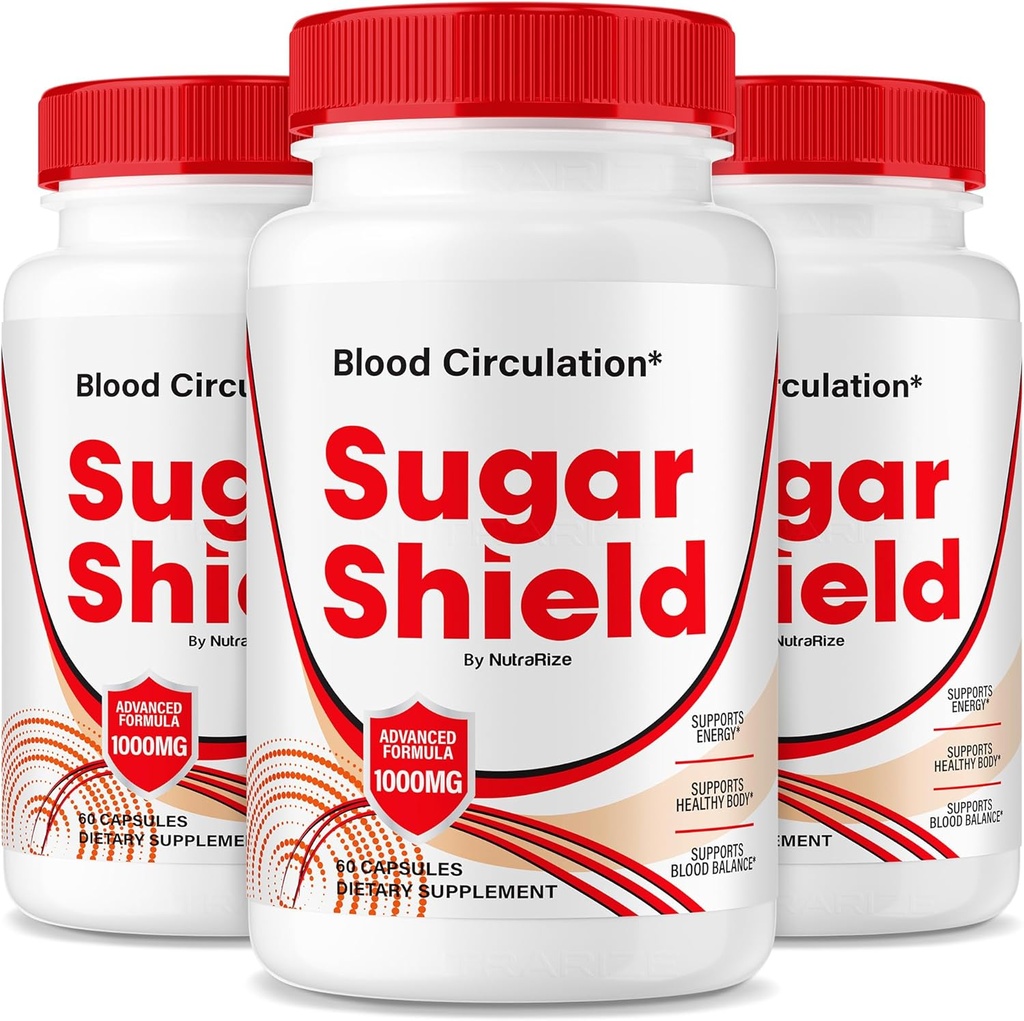 NutraRize (pacchetto di 3 pillole di sostegno del sangue dello scudo di zucchero, capsule di formula di massima resistenza, complesso di miscela di sangue naturale, recensioni (180 capsule)