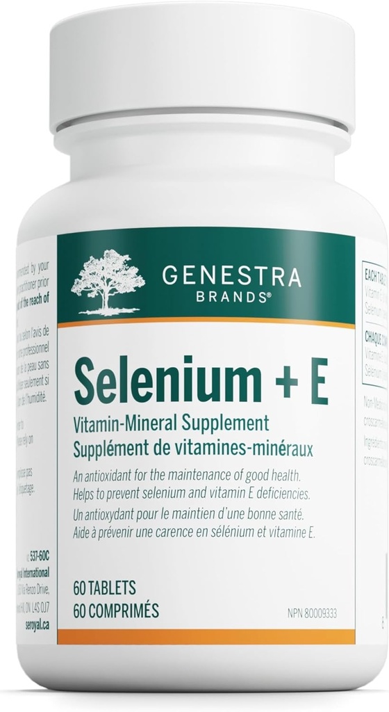Genestra Marken Selen + E | Bietet Antioxidans Unterstützung | 60 Tabletten