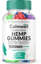 Calmwell Canapa Gummies - Formula ufficiale - Calmwell Gummies Extra Forza, Massima Prestazioni Miscela di Canapa, Calma Bene Gummies Grande Guste 25mg Per Gummy 1500mg Per Bottiglia Nuovo 2024 Blend (60 Gummies)