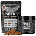 Cocotropic Organic Mushroom Cacao Mix (16oz) & Collagen Peptides (16oz) Bundle für Haut, Haar und Gelenkunterstützung