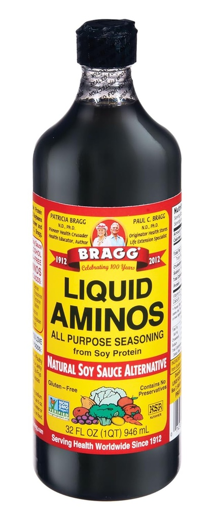 Bragg Amino Protein Concentrate, Liquid, 32 Ounce (Pack of 12)