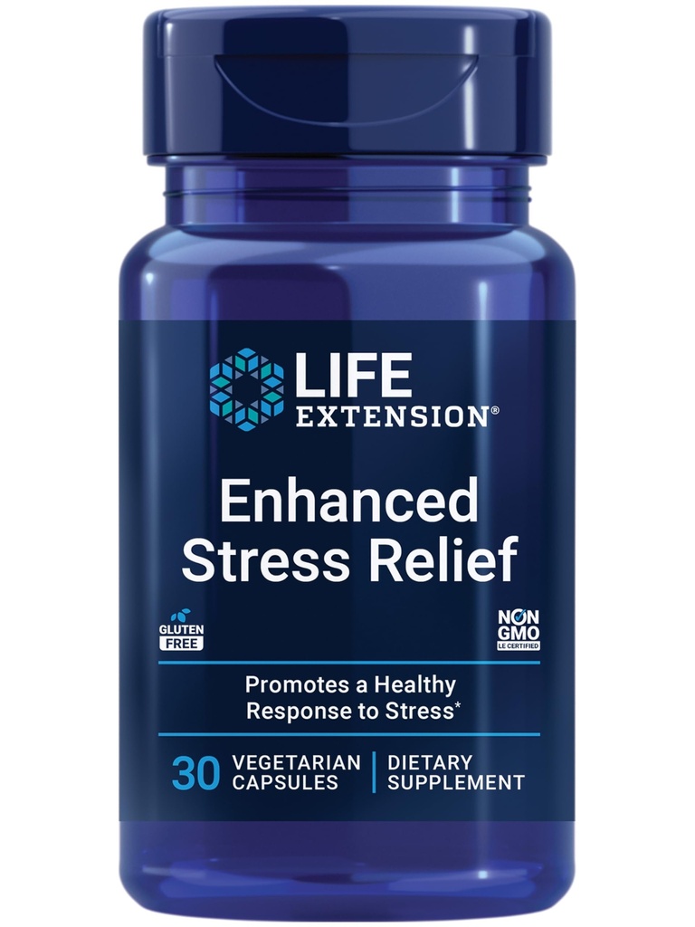 Estensione della vita Rilievo di stress potenziato, Estratto di balsamo di limone, L-teanina, decompresso con questo supplemento per lo stress, senza glutine, non OGM, vegetariano, 30 capsule