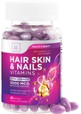 Haare, Haut und Nägel Vitamine für Frauen - Biotin 5000mcg zu unterstützen Haarwachstum mit Argan Öl, Collagen & Hyaluronsäure, schön, stärker Haut, Haar & Nägel Vitamin Supplement - 60 Softgels