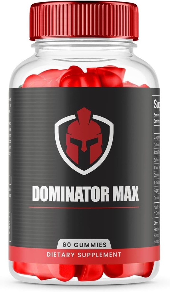 (1 Pack) Dominator Max Gummies Formula avanzata per Max Performance, Tutti Natural Extra Strength Supplement, Dominator Max Gummies per la crescita del muscolo e il supporto generale della salute (60 Gummies)