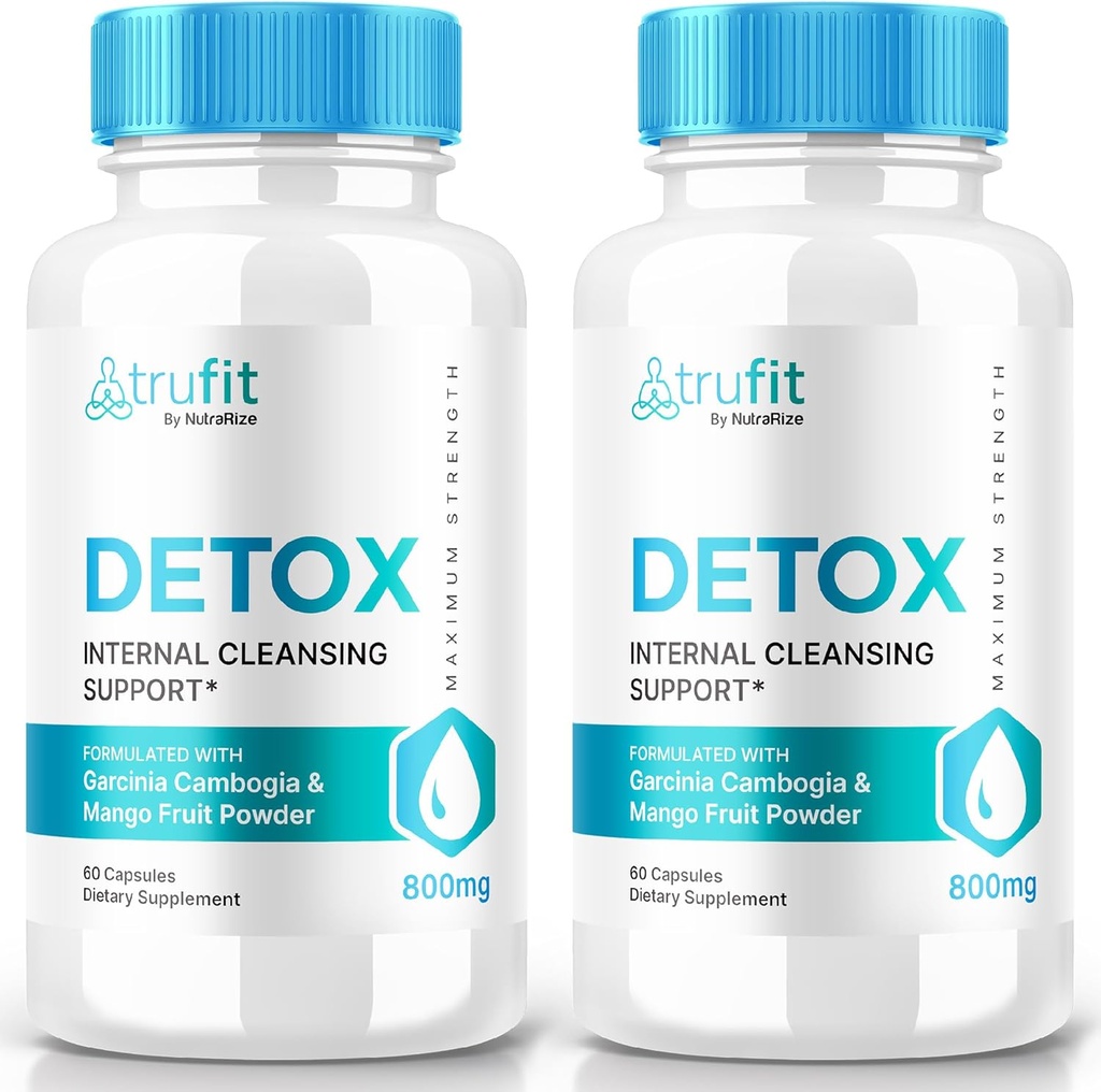 (2 Pack) TRUFlT Detox Pillen, TRUFlT Keto Kapseln - Erweiterte Formel zur Unterstützung interner Reinigung, TRU-FlT Keto ACV Supplement, Keto Vitamine, TRUFlT Keto Nutrition, TRU FlT Pulver (120 Kapseln)