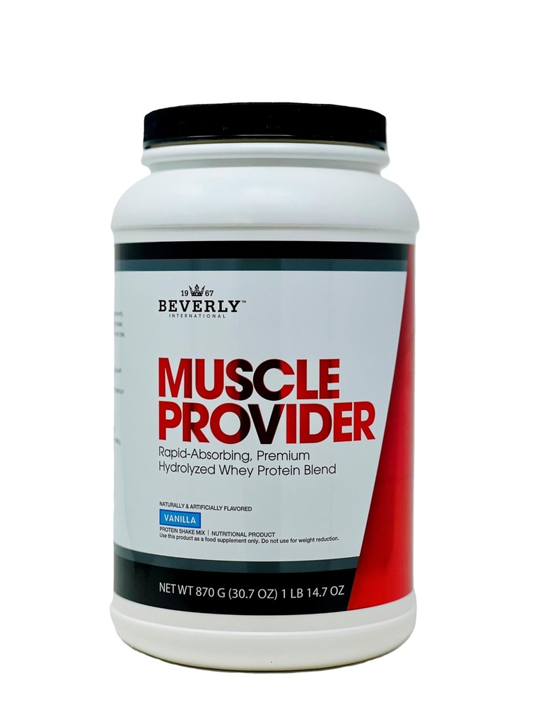 Beverly International Muscle Provider, 28 Servings, Vanilla. Super-Fast-Absorbierende Whey Protein Pulver für Erholung, Lean Muscle. Füllt eure Muskeln, nicht Euer Stomach. Geschmacksrichtungen wie Eiscreme