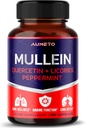 Supplément Mullein - Formule améliorée avec Quercetin, réglisse pour la désintoxication pulmonaire, le soutien respiratoire et immunitaire (150 Nombre (paquet de 1))