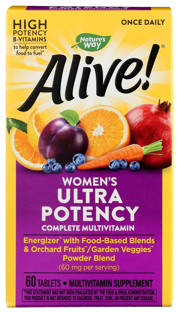 Natures Way Alive Women Ultra Potency Multivitamin, Cruelty Free, Umweltfreundlich, 60 Tabletten (Pack von 1)