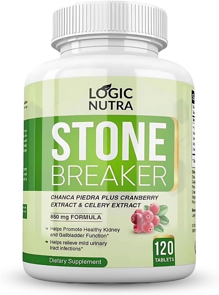 Chanca Piedra Kidney Stone Breaker 120 Tabletten 800 mg - Maximale Stärke für Gallenblase & Urinary Cleanse mit Phyllantus Niruri, Celery Seed Extract & Cranberry Extract